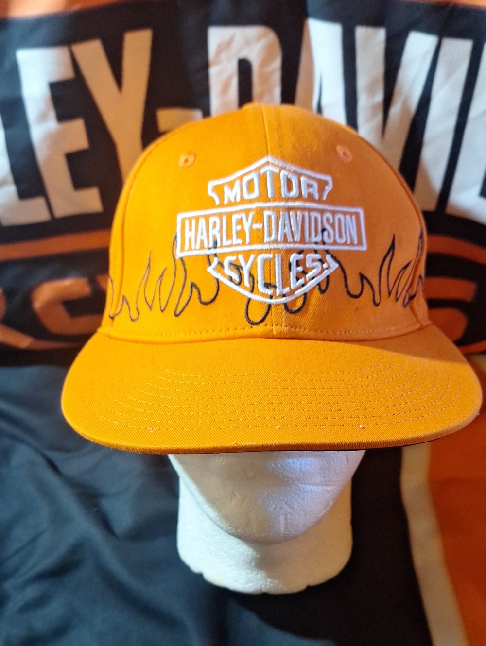 Harley-Davidson Orange Flame Emblem Hat